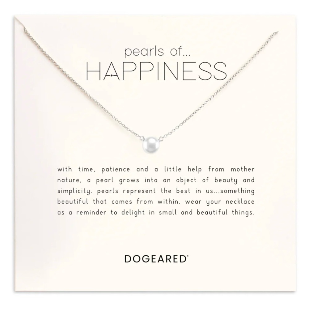 Pearl of Happiness Sterling Silver + Pearl Necklace